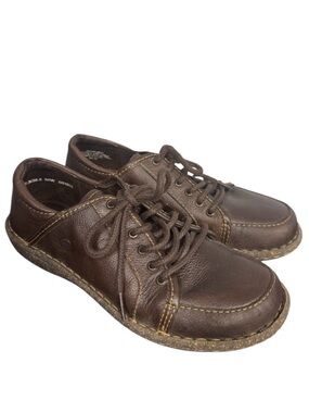 Børn Ravine Women's Brown Leather Oxford Lace-Up Comfort  7.5 Acedemia retro